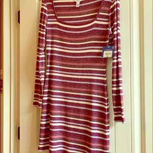 Striped, form fitting dress